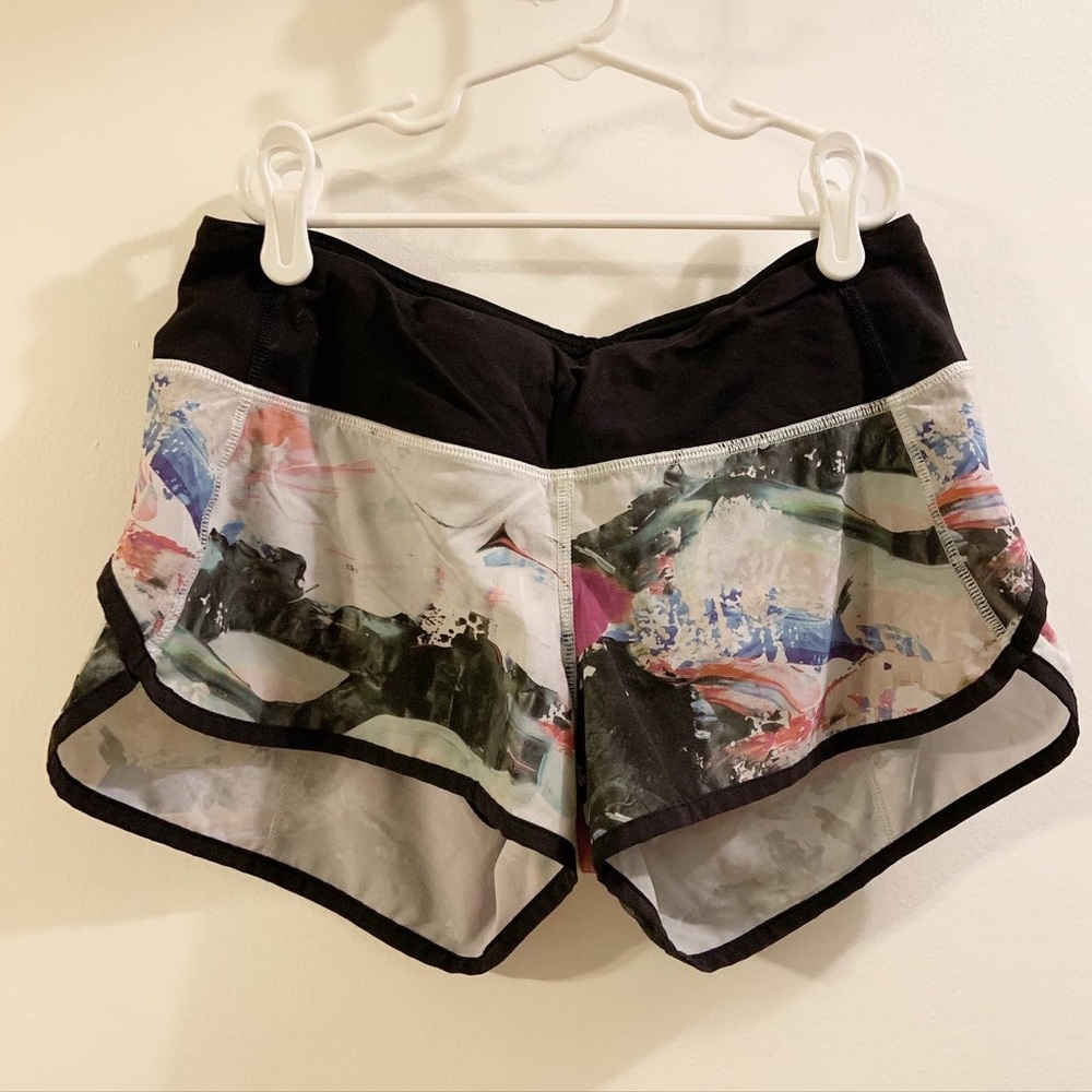lululemon speed shorts pigment wave multi/black